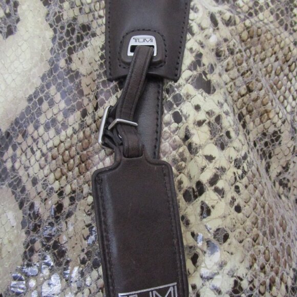 Huge Snake Python Tote Lightweight Leather Bag Carryon - Picture 4 of 12